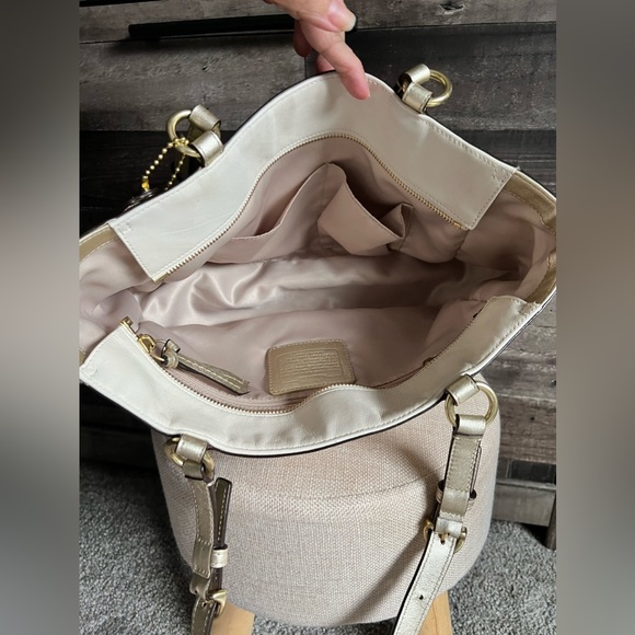 Coach cream/white metallic gold Gallery Lurex - Picture 5 of 12